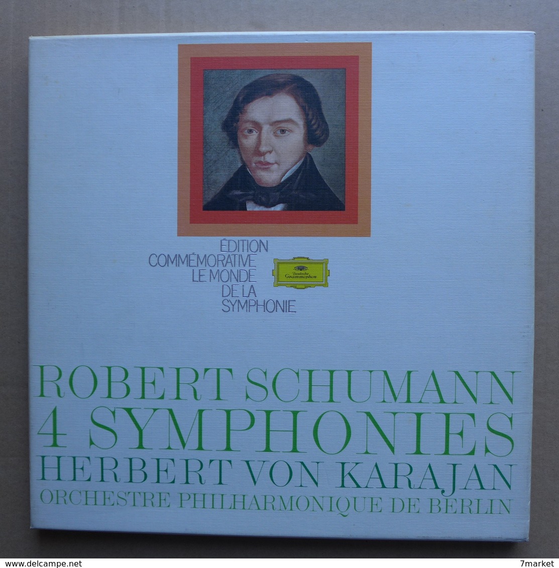 LP/ Robert Schumann - 4 Symphonies / Herbert Von Karajan  Coffret 3 LP - Classique