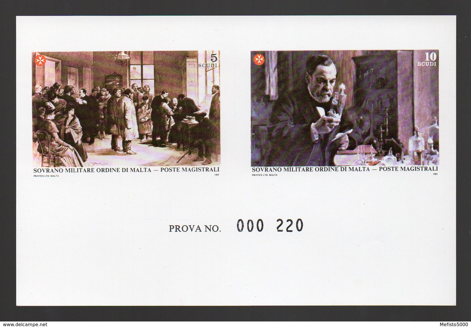 SMOM Epreuve De Luxe Collective Numérotée (PROVA) SAS 241/2 Deluxe Numbered Proof Art Paintings Tableau Pasteur Medicine - Louis Pasteur