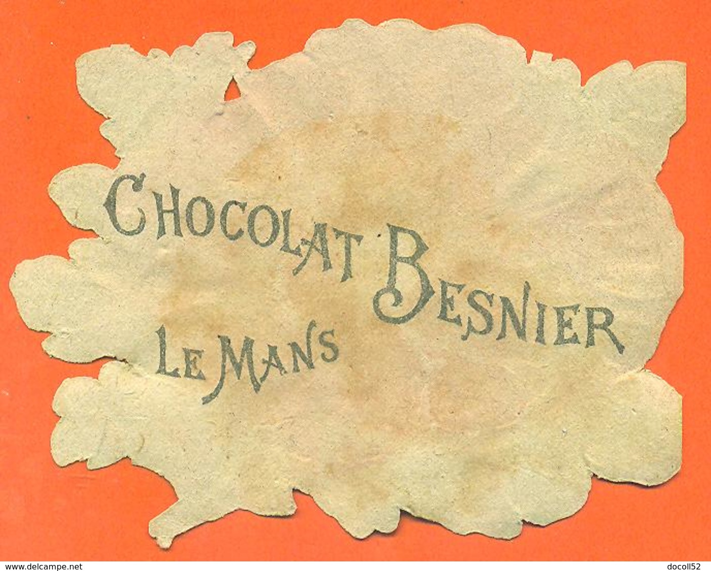 CHROMO DECOUPI Gaufré Chocolat Besnier Le Mans " Fleur Pensée " - Flowers