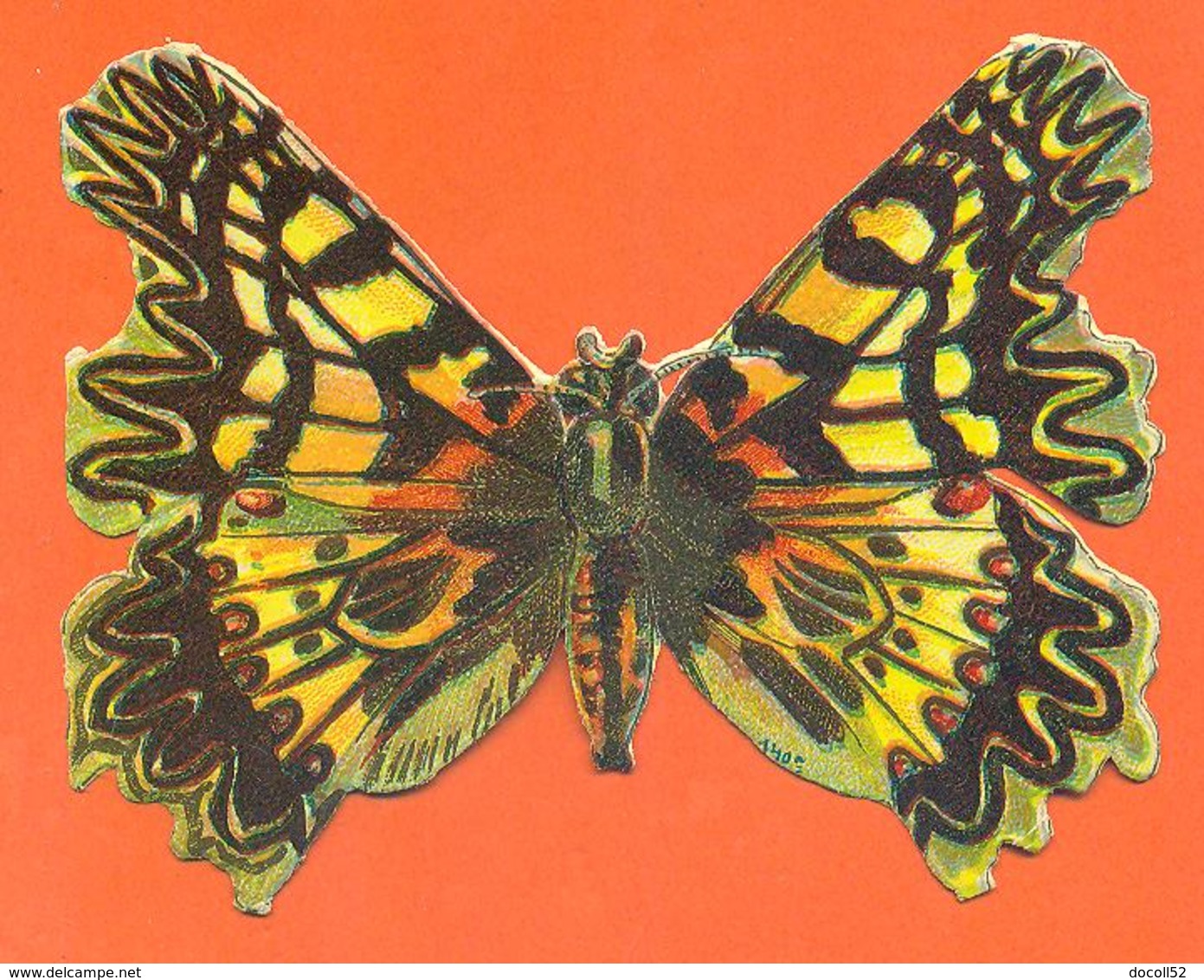 CHROMO DECOUPI Gaufré " Papillon " - Animals