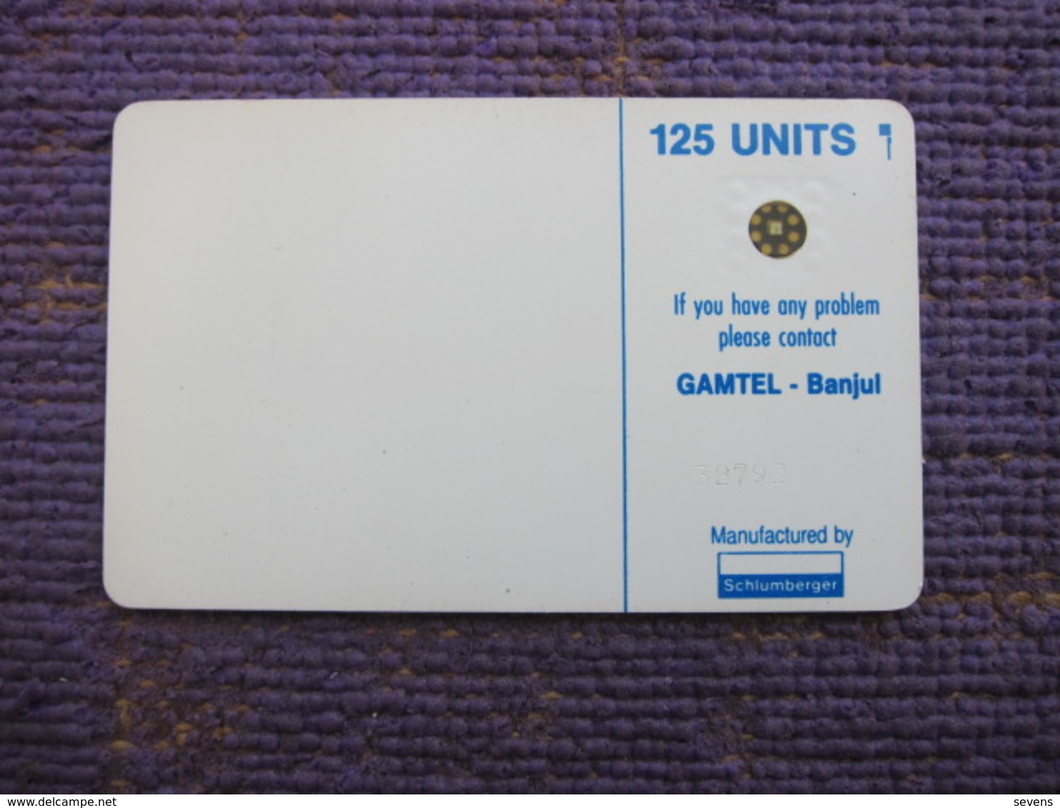 GAM-03 Blue Logo,Batch Number: 32792 - Gambia