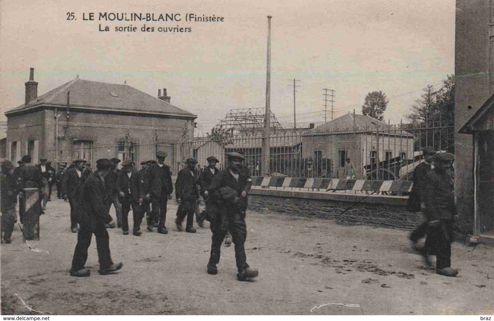 CPA  Brest Le Moulin Blanc La Sortie Des Ouvriers - Brest
