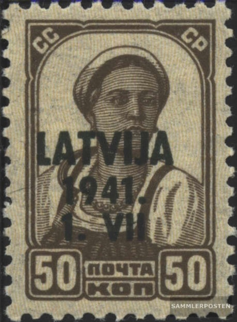 Lettland (Dt.Bes.2.WK.) 6 MNH 1941 Latvija - Occupazione 1938 – 45