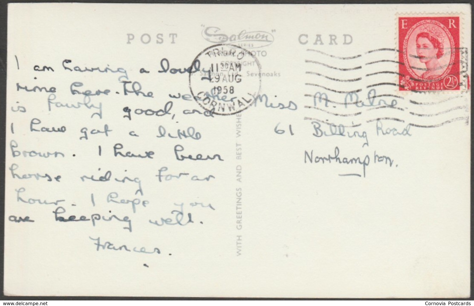 Multiview, Perranporth, Cornwall, 1958 - Salmon RP Postcard - Other & Unclassified