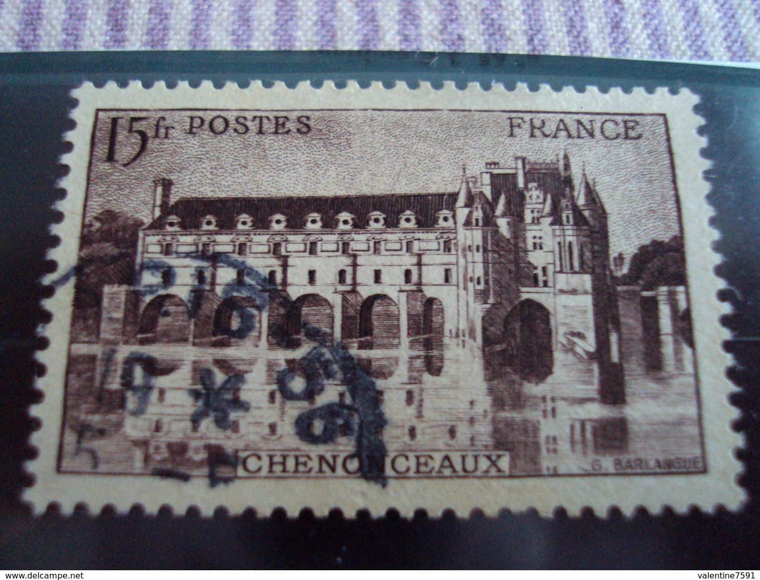 1900-1945-timbre Oblitéré N° 610 A - Brun Noir  "  Chenanceaux 15 F   "     Cote 2.30       Net 0.75 - Gebraucht