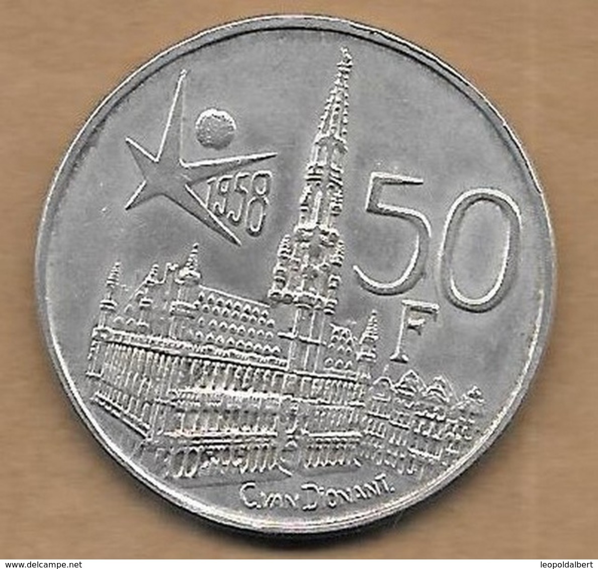 50 Frank Argent  Exposition Universelle 1958 FL - 50 Francs