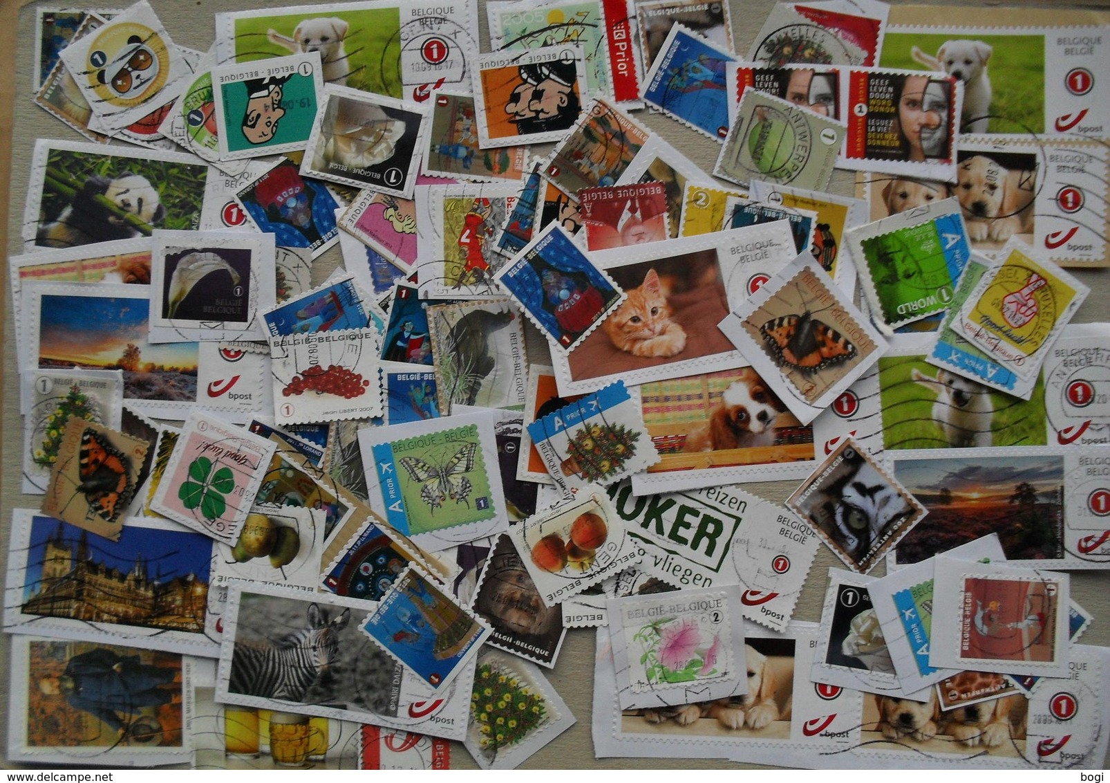 België - 500 Zegels/stamps Euro-periode (5 Scans X 100 Stamps) - Lots & Kiloware (min. 1000 Stück)