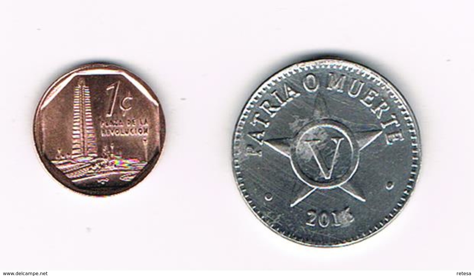 /  CUBA  1 En V CENTAVOS   2017/2016 - Cuba