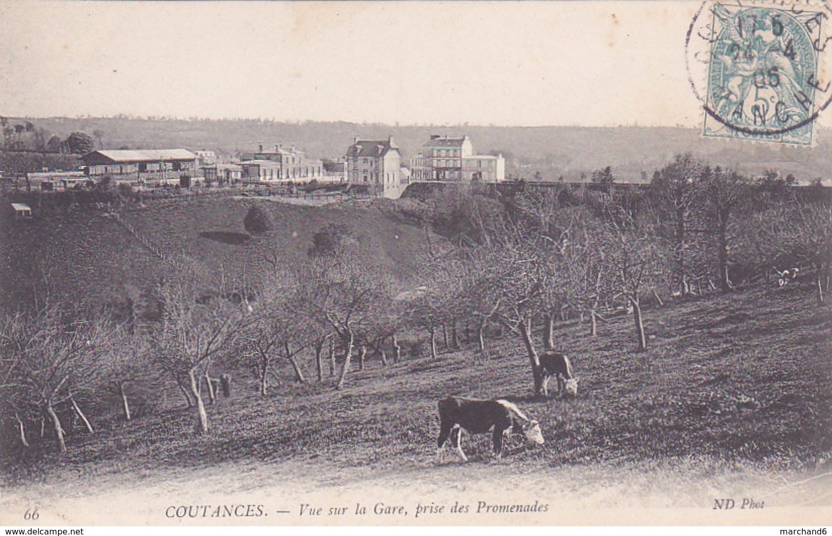 Coutances Vue Sur La Gare Prise Des Promenades éditeur Nd N°66 - Coutances