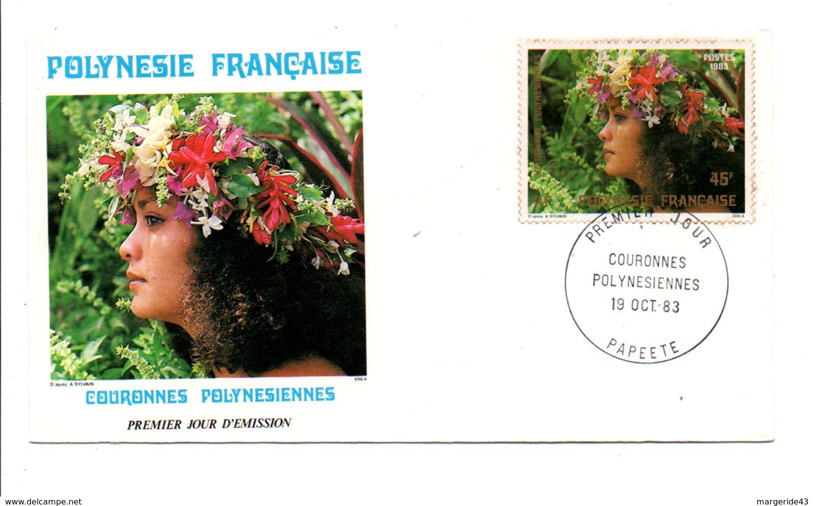 NOUVELLE CALEDONIE FDC 1983 COURONNES POLYNESIENNES - Autres & Non Classés