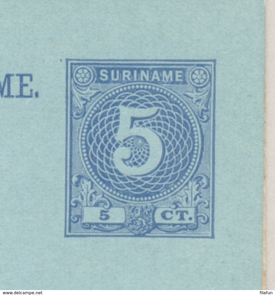 Suriname - 1906 - 5+5 Cent Cijfer, Briefkaart G14 - Ongebruikt - Suriname ... - 1975