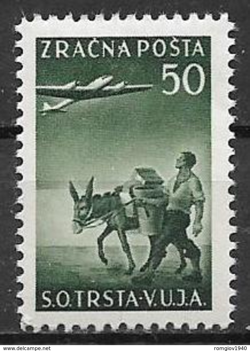 TRIESTE ZONA B  1949 POSTA AEREA SOGGETTI VARI SASS.  8 MNH XF - Mint/hinged