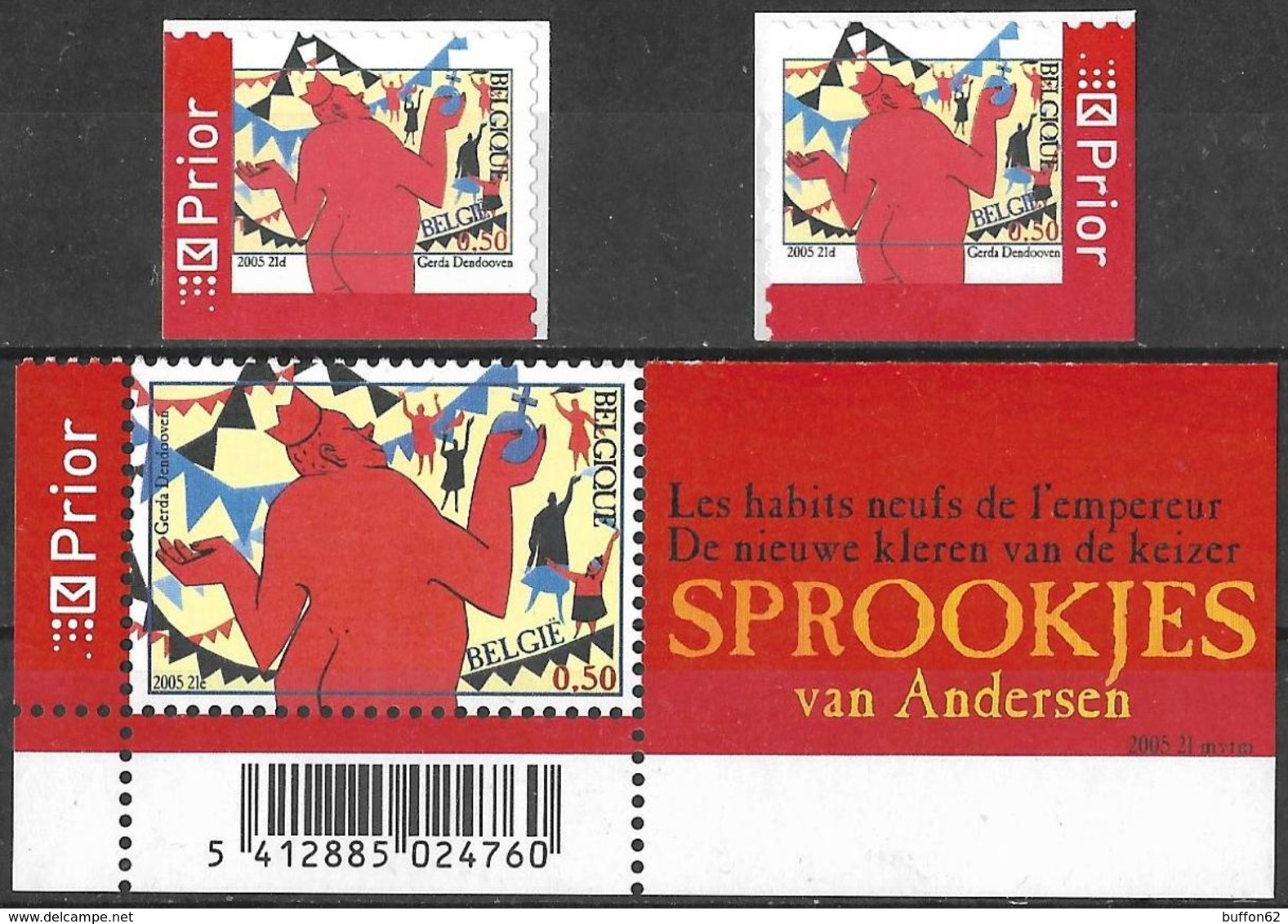 Belgique / Belgium (2005) Conte De Ch. Andersen Fairy Tale. Les Habits Neufs De L'empereur / The Emperor's New Clothes. - Contes, Fables & Légendes