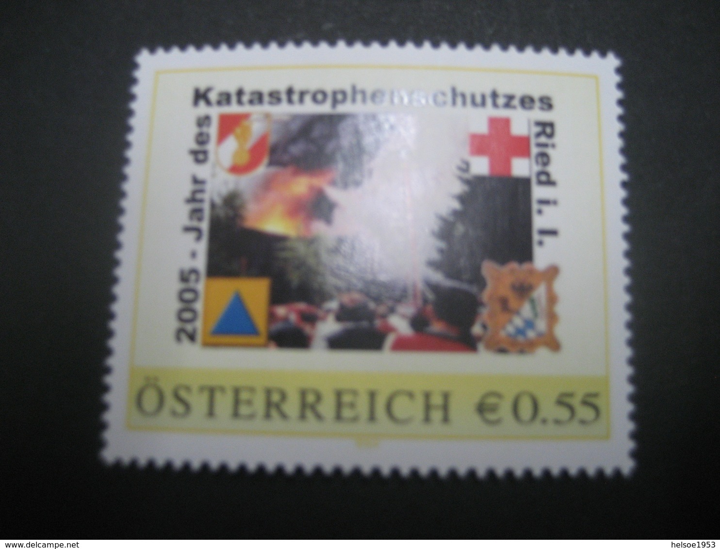 Österreich- PM Ried Im Innkreis 8005216, 2005 Jahr Des Katastrophenschutzes ** - Personalisierte Briefmarken