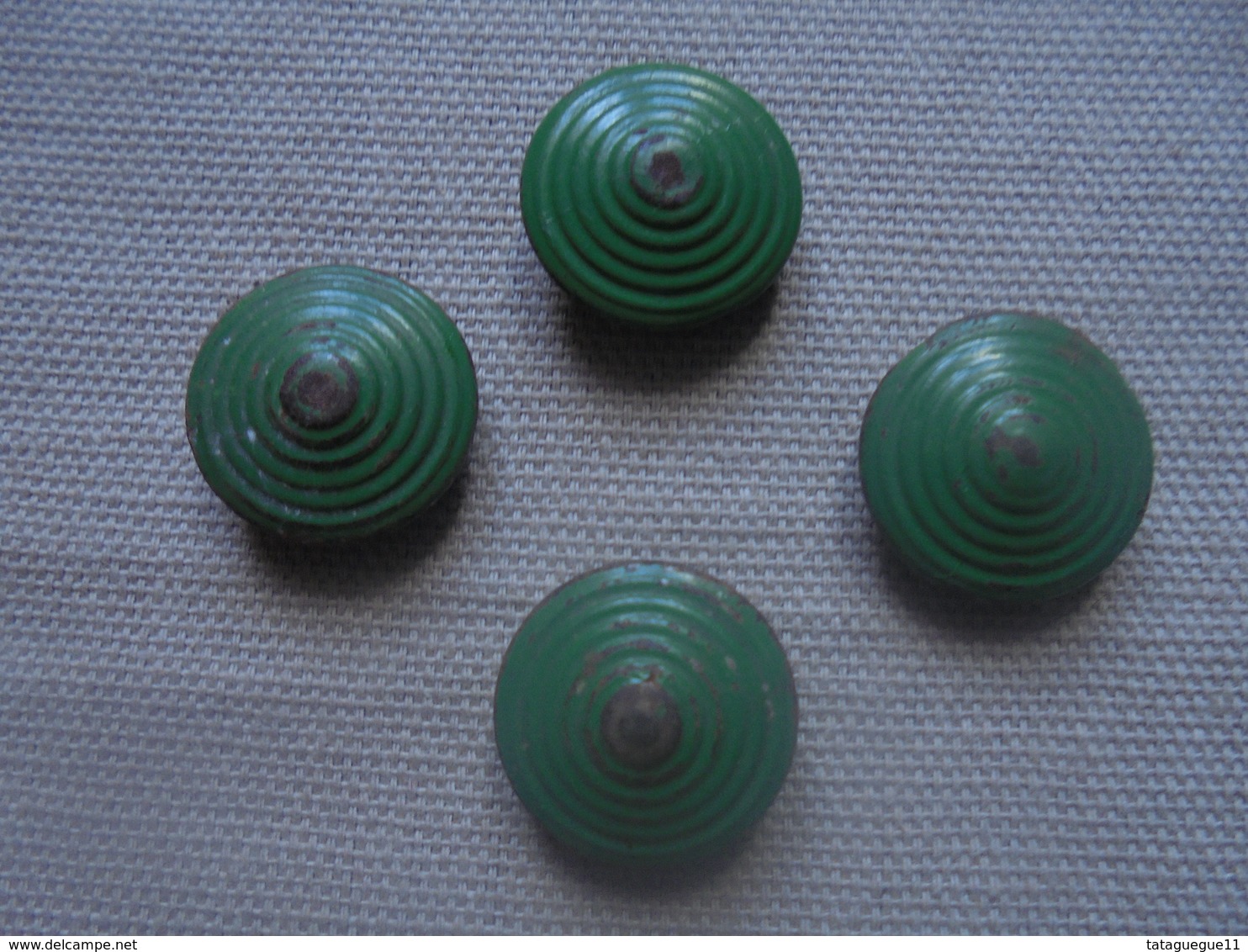 Vintage - Petit Lot De 4 Boutons En Métal Années 40 - Boutons