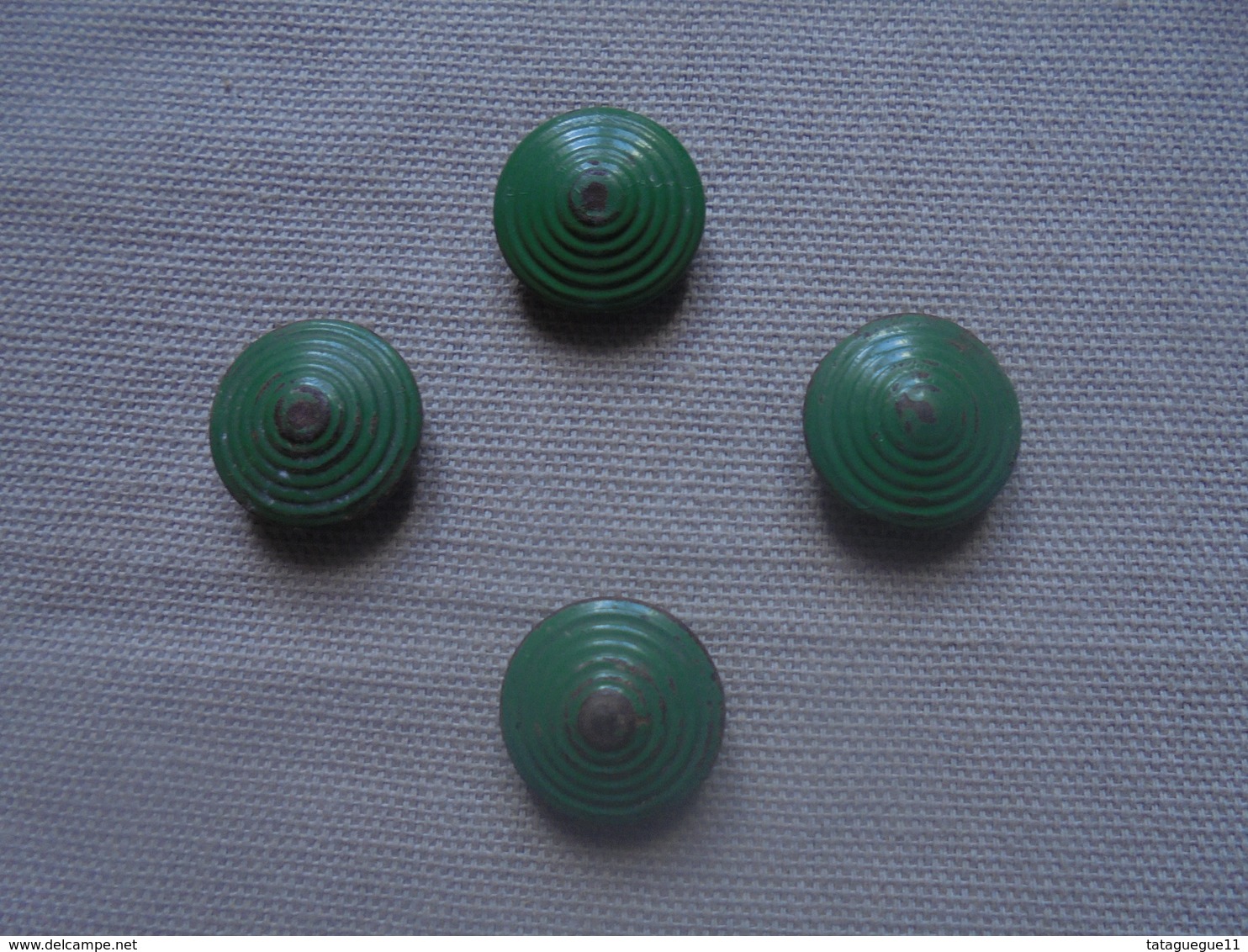 Vintage - Petit Lot De 4 Boutons En Métal Années 40 - Boutons