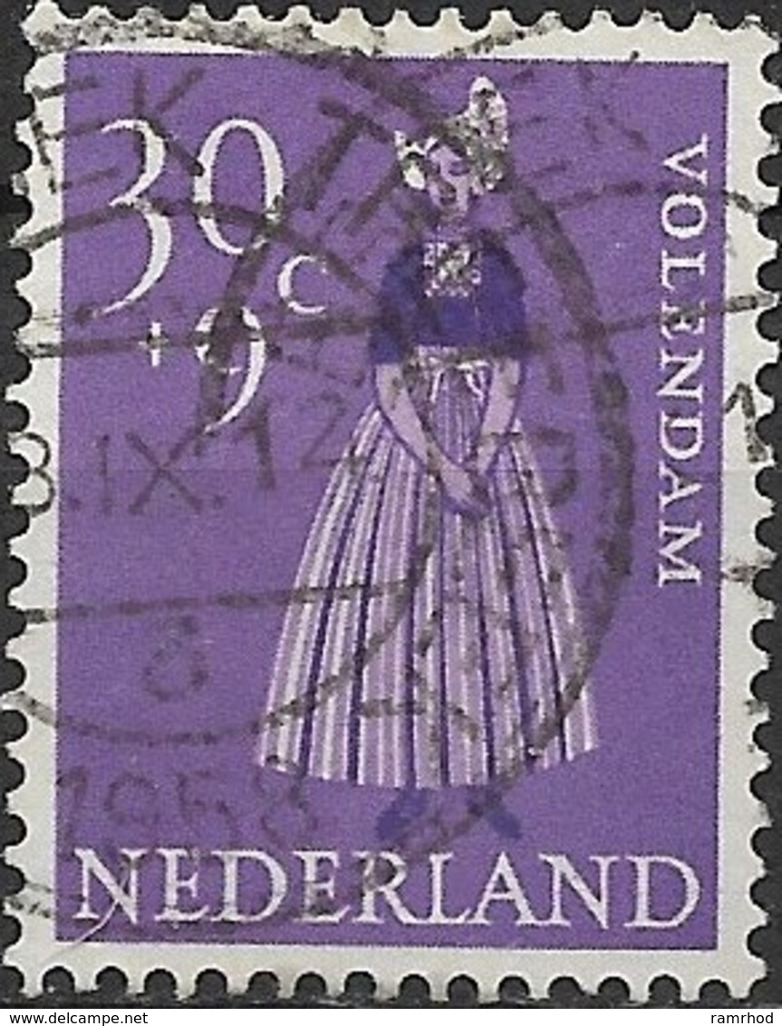 NETHERLANDS 1958 Cultural And Social Relief Fund. Provincial Costumes -  30c.+9c  Volendam FU - Used Stamps