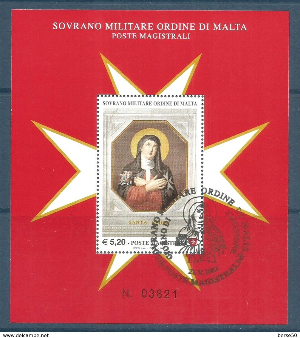 2007 ORDINE DI MALTA SMOM Foglietto Serie Completa Usata FDC Bellissima - Malte (Ordre De)