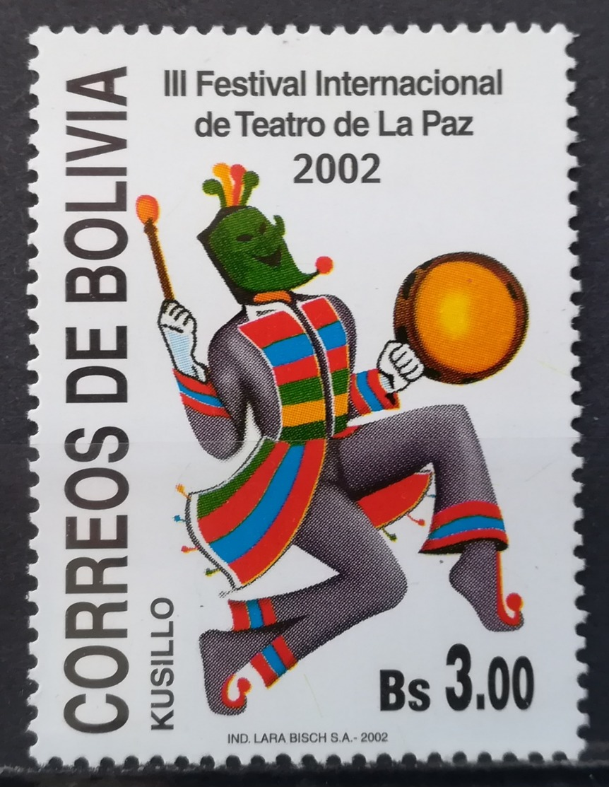 2002 BOLIVIA MNH 3rd International La Paz Drama Festival - Bolivie