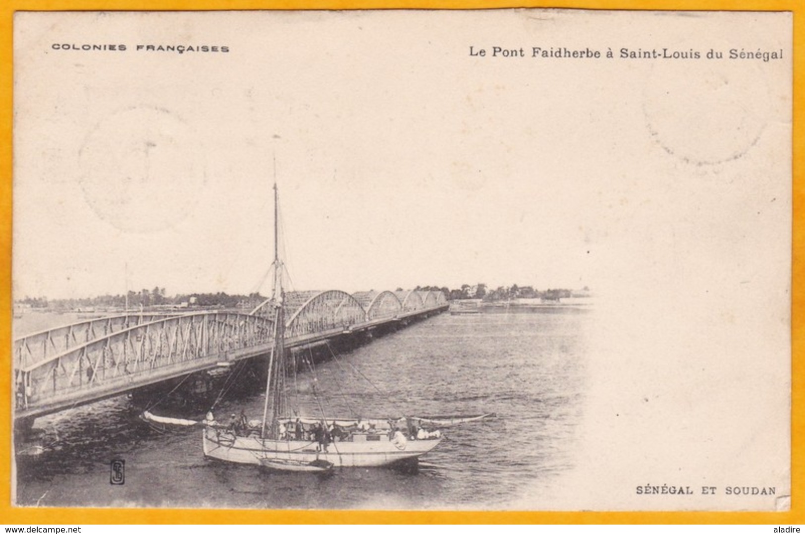 1904 - Sénégal - CP De Rufisque Vers Altkirch, Alsace Occupée - 15 Cent Groupe - Vue Pont Faid'herbe, Saint Louis - Lettres & Documents