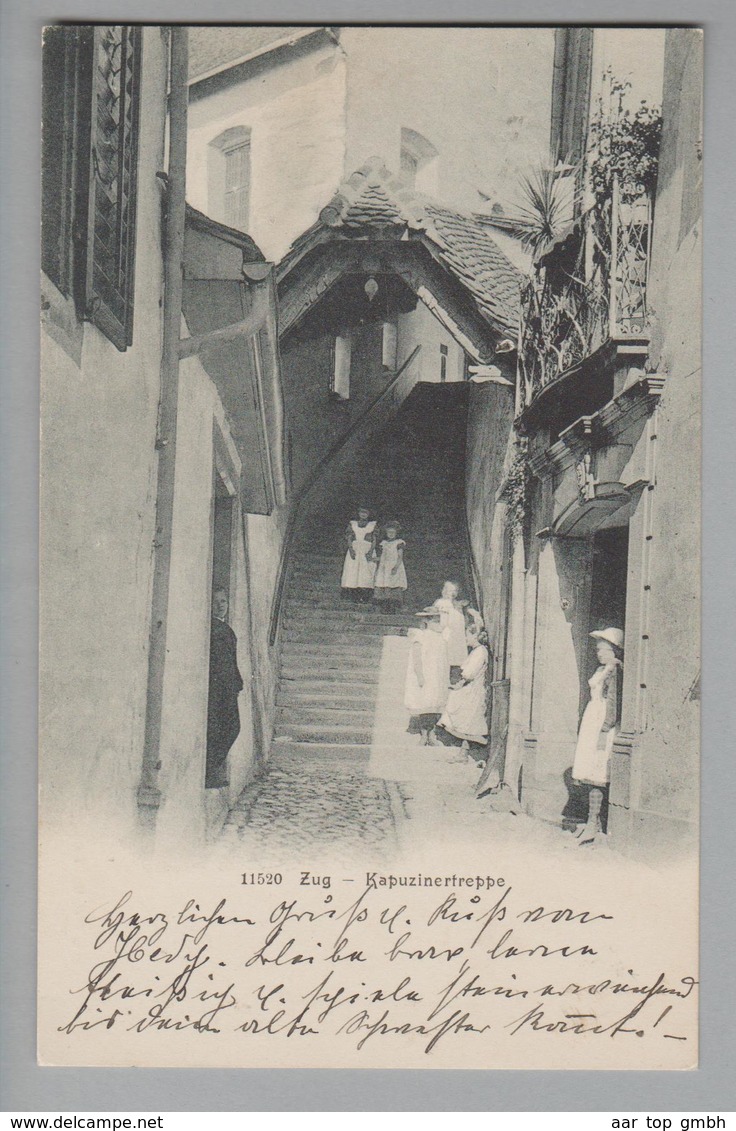 AK CH ZG Zug Kapuzinertreppe 1907-01-22 Zug Foto Gebr.Wehrli #11520 - Zoug