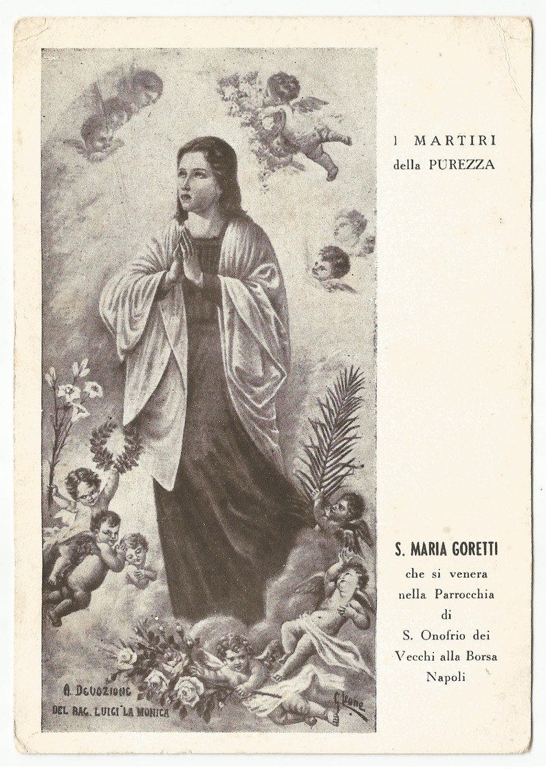 I Martiri Della Purezza S. Maria Goretti #Cartolina #Santino #Collezionismo - Saints