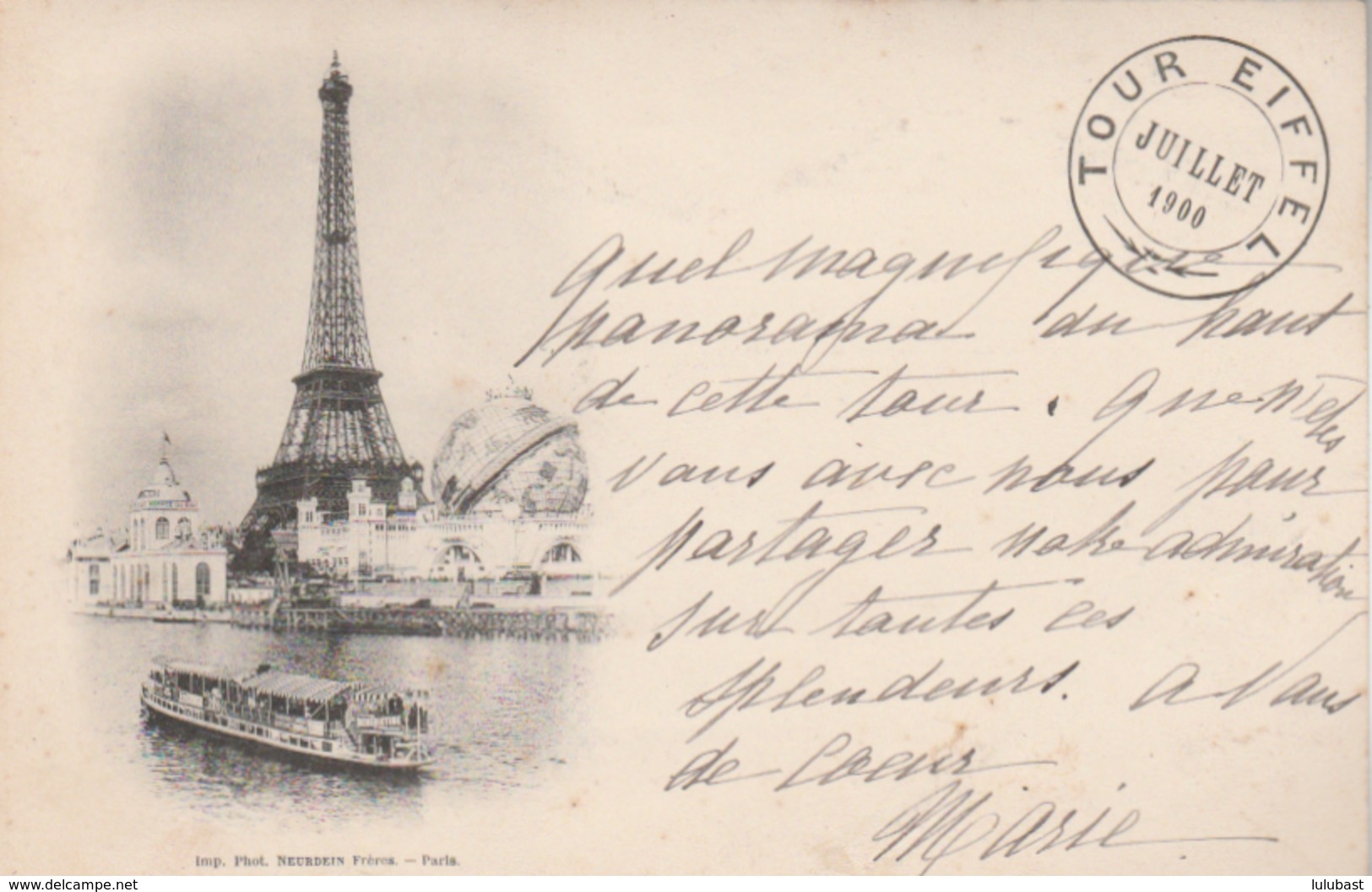 CPA De La Tour EIFFEL; édition "Expo. Internationale 1900." Timbrée Initialement Pour Voyager à Découvert. - Tour Eiffel