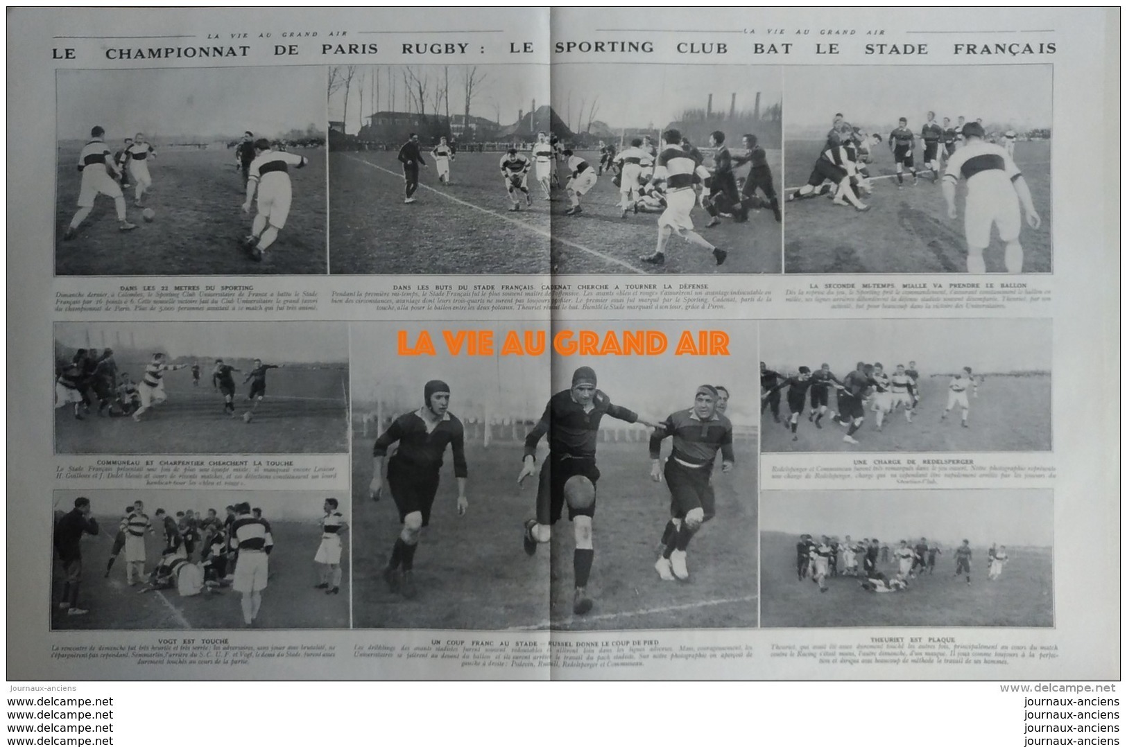 1913 CYCLISME FRANCK KRAMER CHAMPION DU MONDE - AVIATION ISSY LES MOULINEAUX - AVIATION AU MAROC - RUGBY STADE DEVON