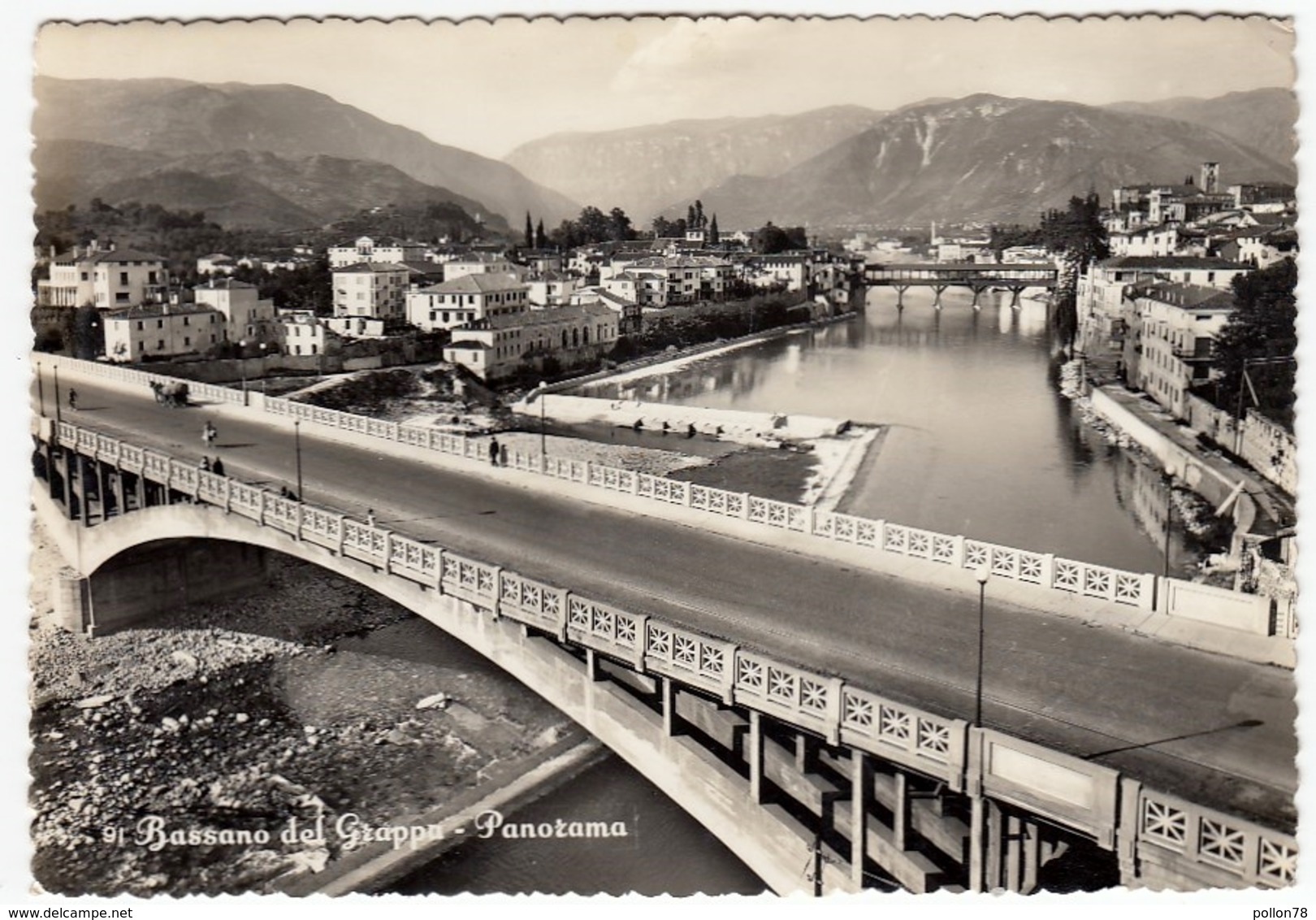 91 - BASSANO DEL GRAPPA - PANORAMA - VICENZA - 1955 - Vedi Retro - Vicenza