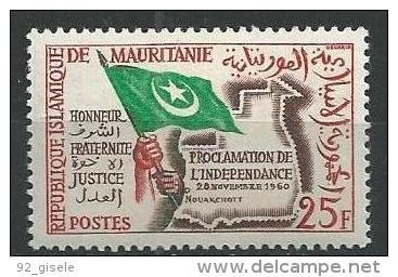 Mauritanie YT 154 " Proclamation De L'indépendance  " 1960 Neuf** - Mauritanie (1960-...)