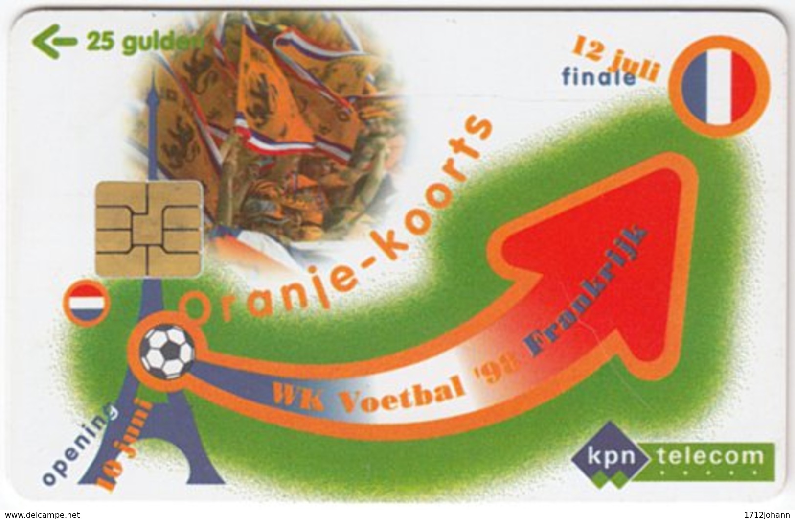 NETHERLANDS B-379 Chip Telecom - Sport, Soccer - Used - Public