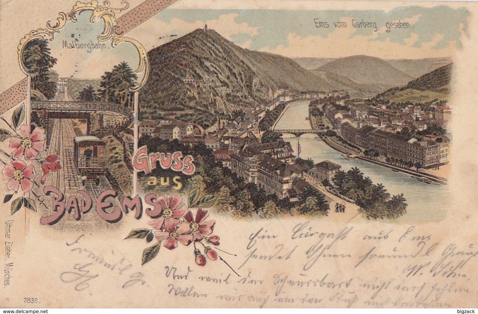 Litho Gruss Aus Bad Ems Color Gelaufen 20.7.01 - Bad Ems