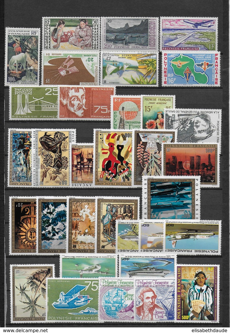 POLYNESIE - PETITE COLLECTION POSTE AERIENNE **/* MNH/MLH - COTE = ENV.700 EUROS - - Collections, Lots & Series