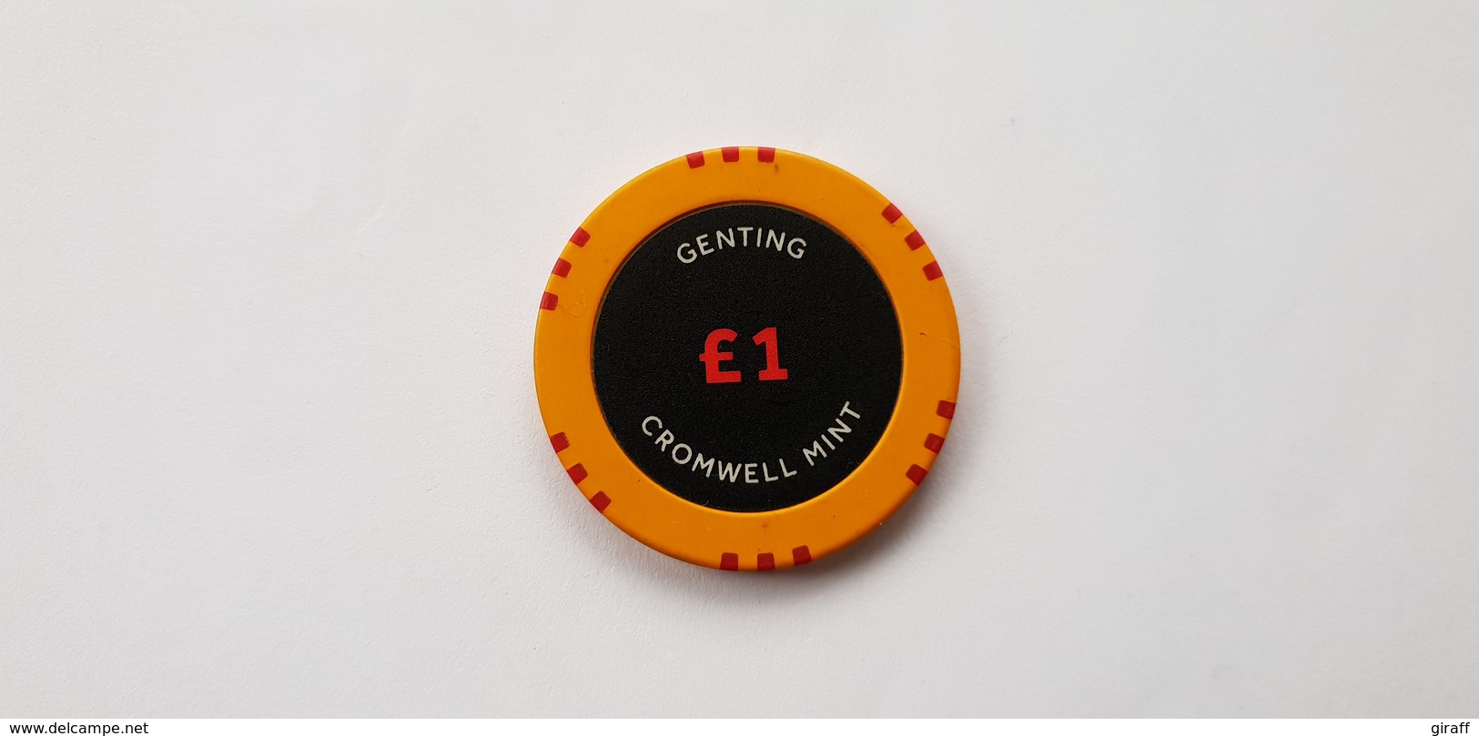 Genting Casino London Cromwell Mint UK 1 GBP Casino Chip Jeton - Casino