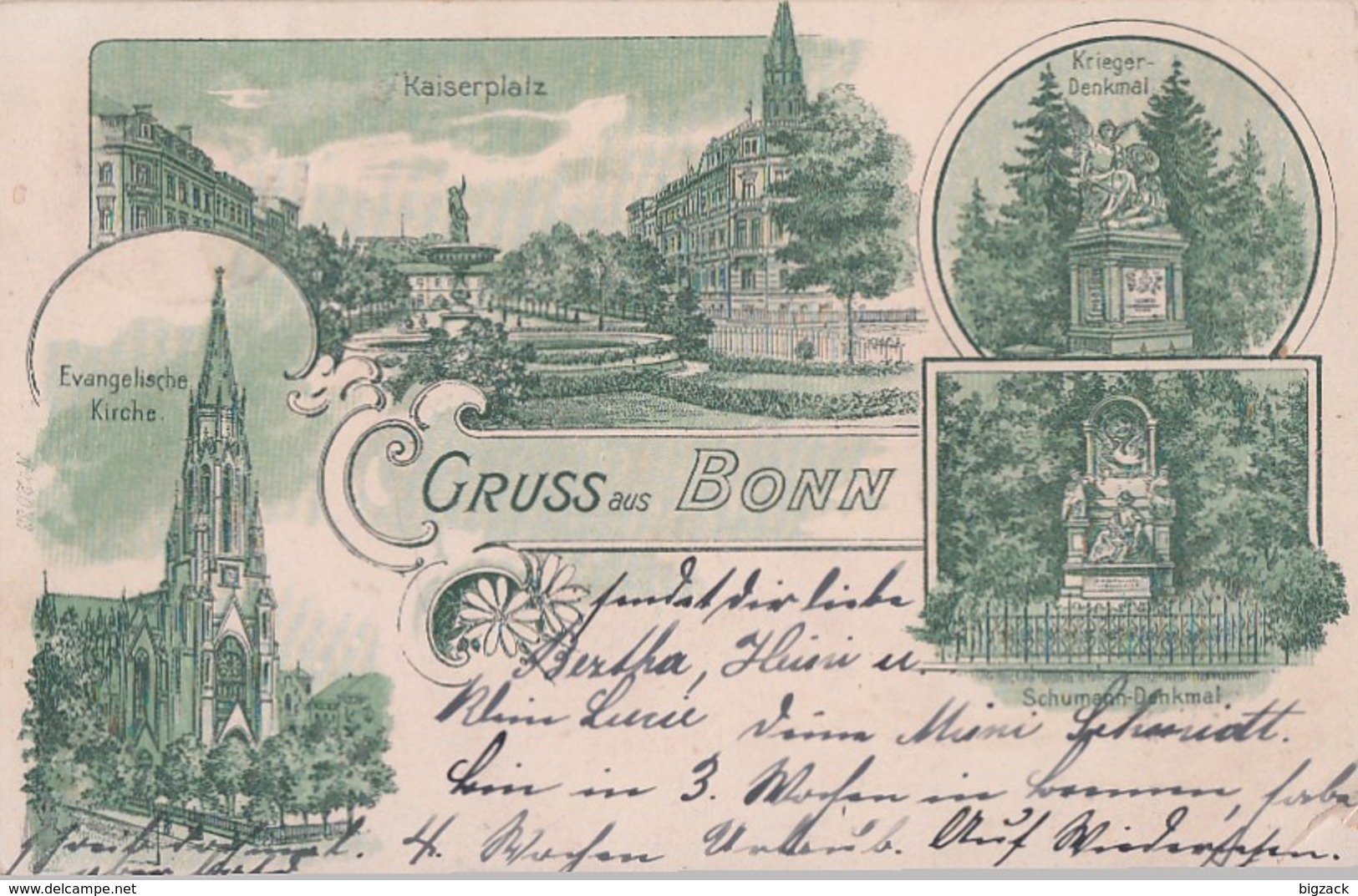 Litho Gruss Aus Bonn Gelaufen 15.6.01 - Bonn