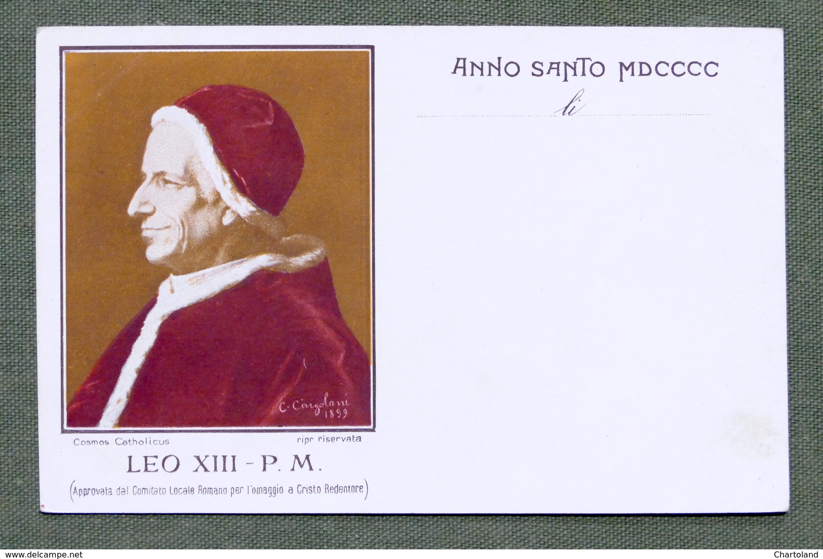 Cartolina Commemorativa - Anno Santo 1900 - Papa - Leo XIII - Non Classificati