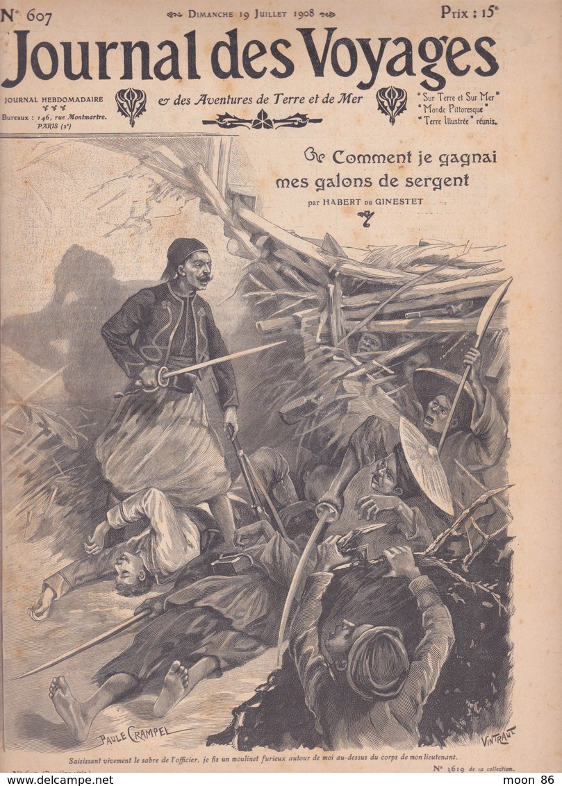 2 EME SEMESTRE 1908 - JOURNAL  des VOYAGES - TOME 24  - 1er juin au 30 novembre 1908 - VOIR TABLE DES ARTICLES