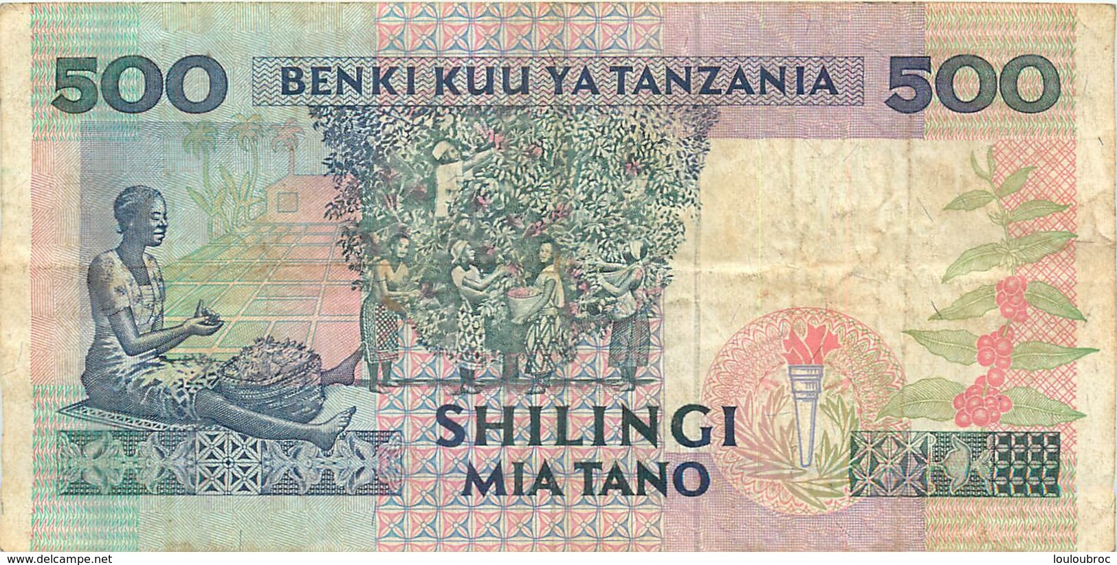BILLET  TANZANIE TANZANIA  VALEUR 500 - Tanzanie