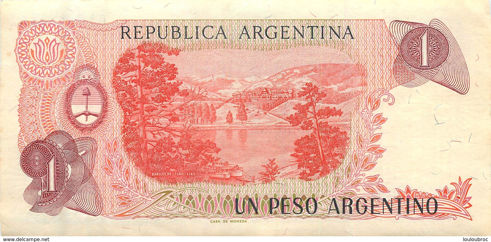 LOT DE 5 BILLETS ARGENTINE 10000 PESOS  5000 PESOS  10 PESOS UN PESO UN AUSTRAL