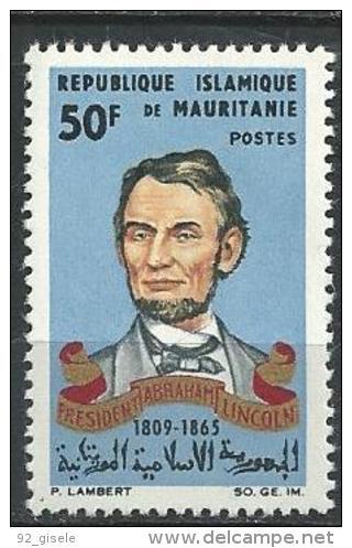 Mauritanie YT 192 " A. Lincoln " 1965 Neuf** - Mauritanie (1960-...)