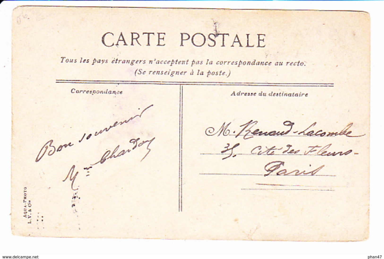 Principauté De MONACO, MONTE CARLO, Escalier Allant De La Gare Aux Jardins, Ed. Aqua-Photo L.V. & Cie 1907 - Monte-Carlo
