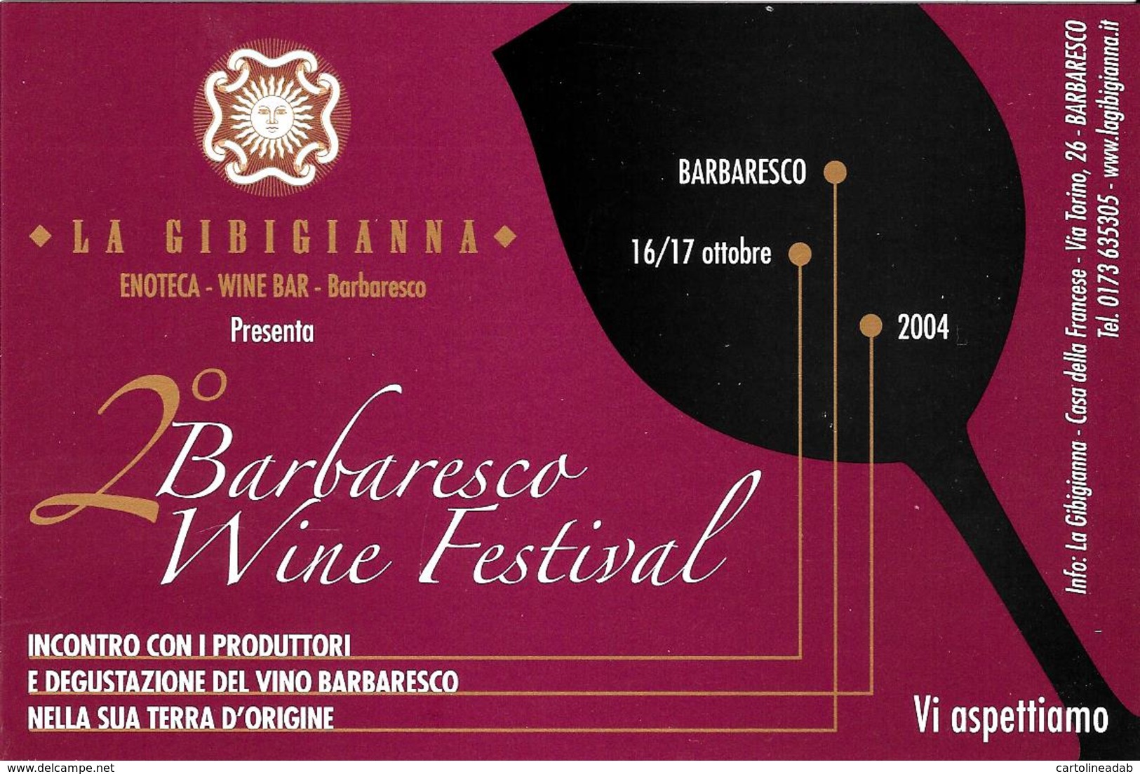 [MD2405] CPM - LA GIBIGIANNA - 2° BARBARESCO WINE FESTIVAL 2004 - PUBBLICITARIA - NV - Vigne