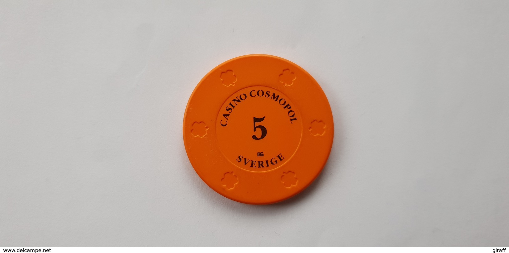 Casino Cosmopol Sweden 5 SEK Casino Chip Jeton - Casino