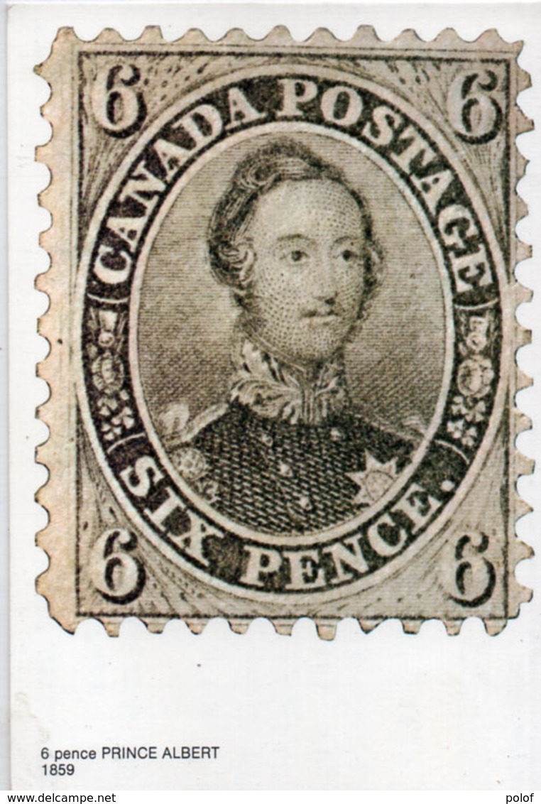 Canada Postage - Six Pence  (Timbre Reproduit) Prince Albert  (110469) - Timbres (représentations)