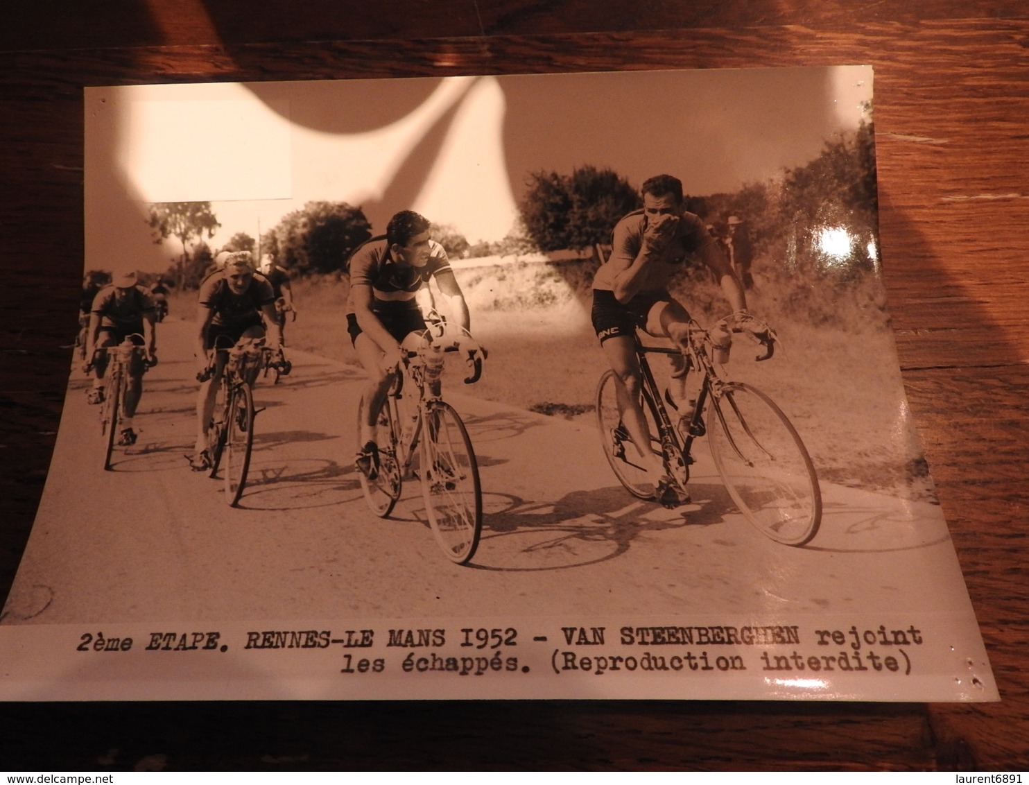 ANCIENNE PHOTO PRESSE ORIGINALE CYCLISME TOUR DE FRANCE 1952 VAN STEENBERGHEN - Cyclisme