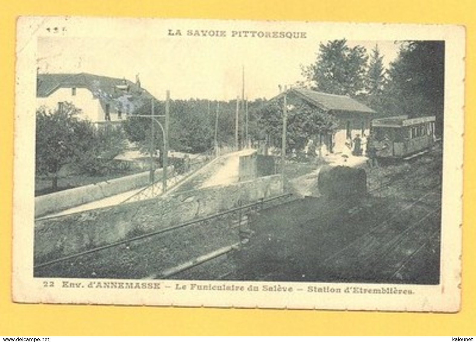 Carte Postale En Noir & Blanc " Le Funiculaire Du Salève-station D'Etremblières " à Annemasse - Annemasse