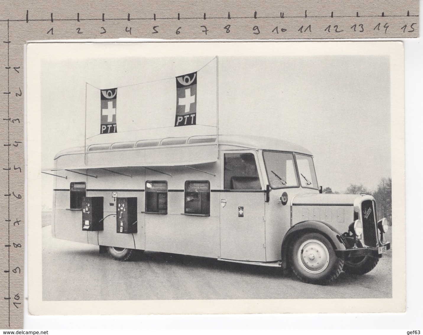 Bureau De Poste Automobile Sur Châssis Saurer - Fahrbares Automobil-Postbureau Auf Saurer-Chassis - Busse & Reisebusse