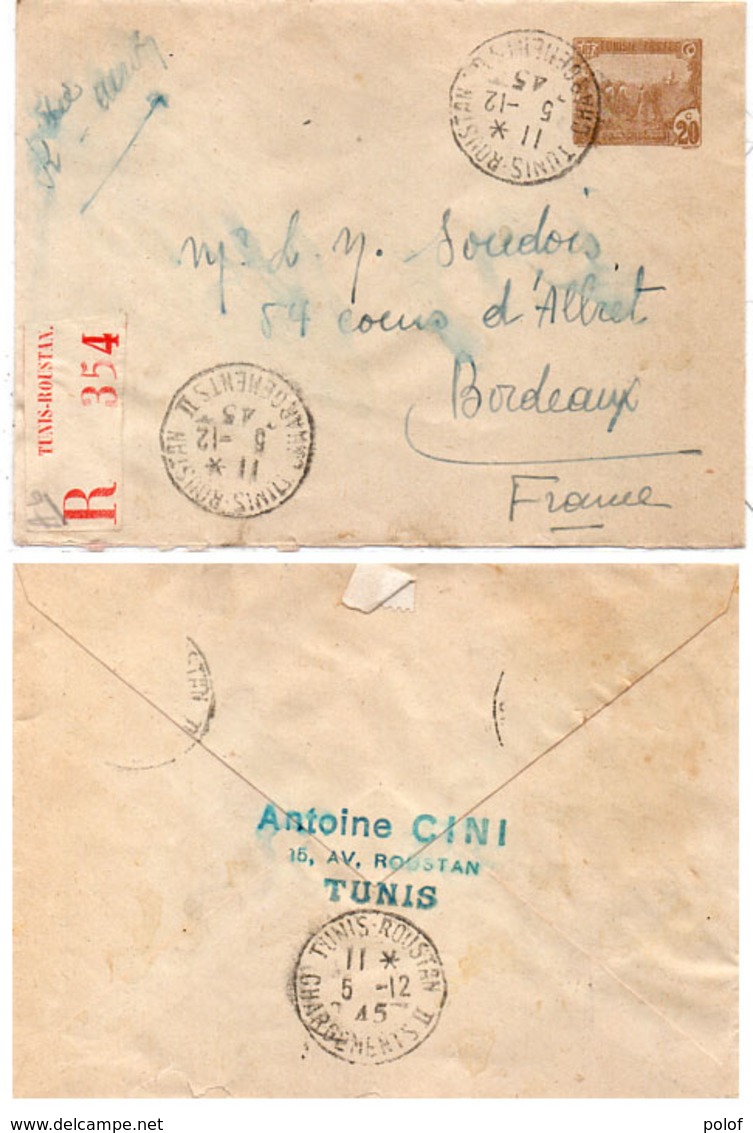 Entier Postal De Tunisie - Cachet De Tubis Roustan - Chargements II ...    (110479) - Autres - Afrique