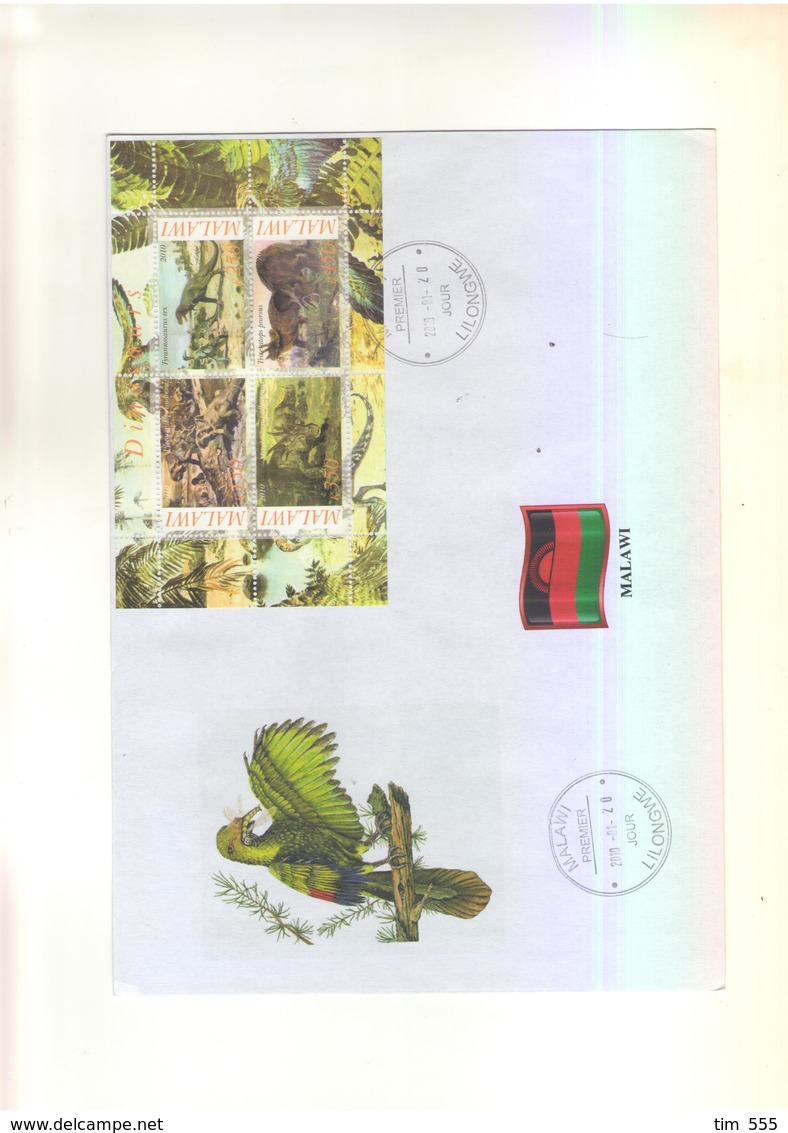 2010 Malawi Dinosaurs FDC - Vor- U. Frühgeschichte