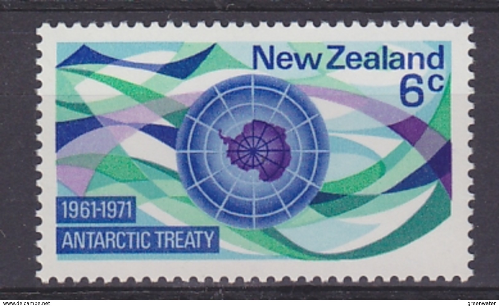 New Zealand 1971 Antarctic Treaty 1v  ** Mnh (41440F) - Ongebruikt